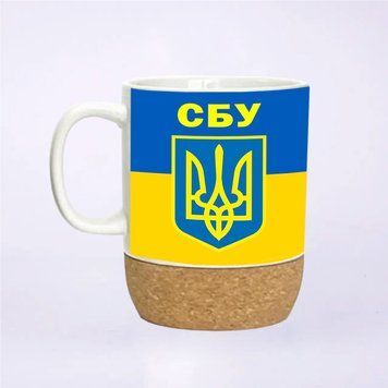 Чашка на пробковій підставці СБУ України 400 мл