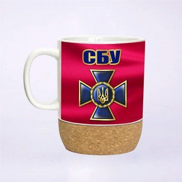 Чашка на пробковій підставці СБУ України 400 мл