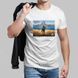 Мужская белая футболка про корабль