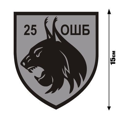 Наклейка на Авто 25-й отдельный штурмовой батальон / 25 ОШБ 15х15 см