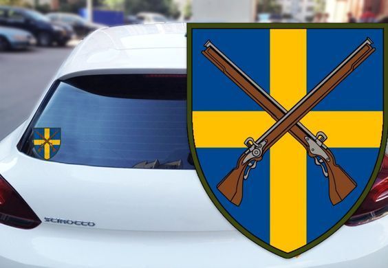 Магнітні наклейки на авто 42-га окрема бригада морської піхоти 20*20 см