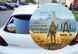 Наклейка на Авто кругла Російський Військовий Корабель іди. 15х15 см